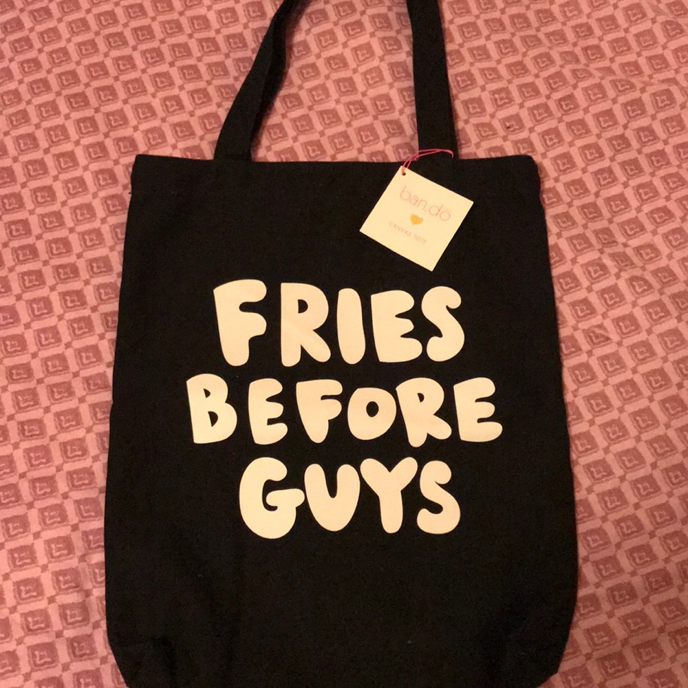 Fries Before Guys ban.do canvas tote